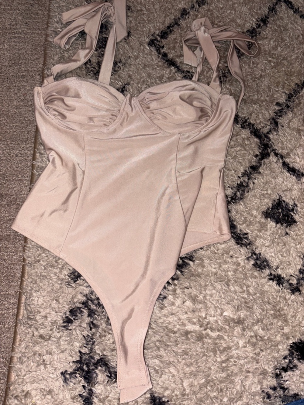 privy Nude/Taupe Twist Front Bodysuit